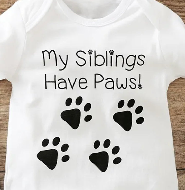 Siblings Have Paws Baby Vests