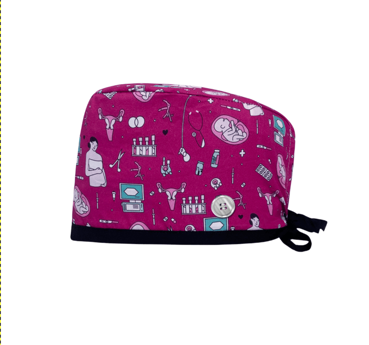 Obstetrics & Gynaecology Scrub Hat - Rich Pink