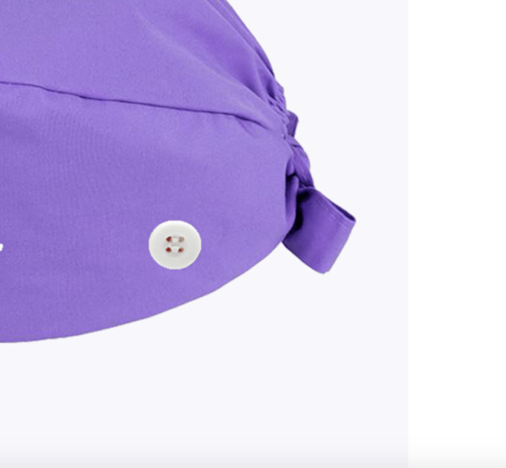ECG Print Scrub Hat - Violet