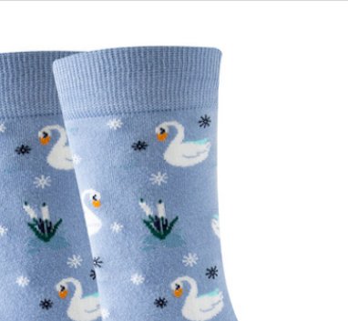 Swimming Swan Cotton Socks