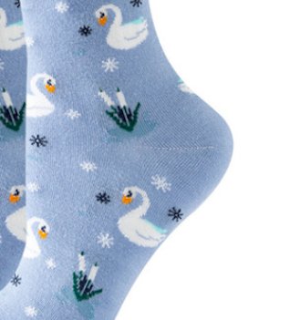 Swimming Swan Cotton Socks