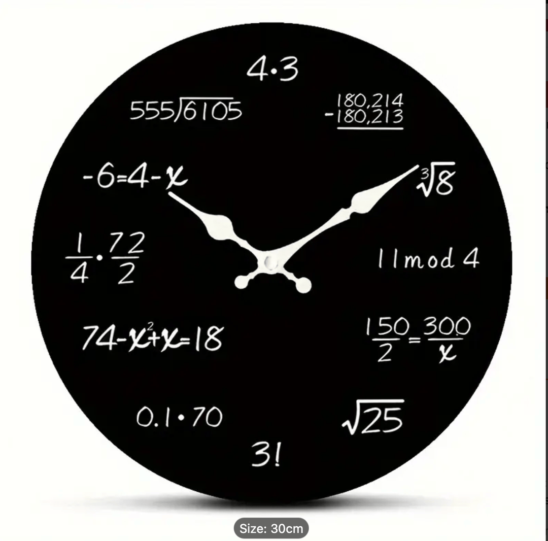 Teacher Maths Equations Wall Clock