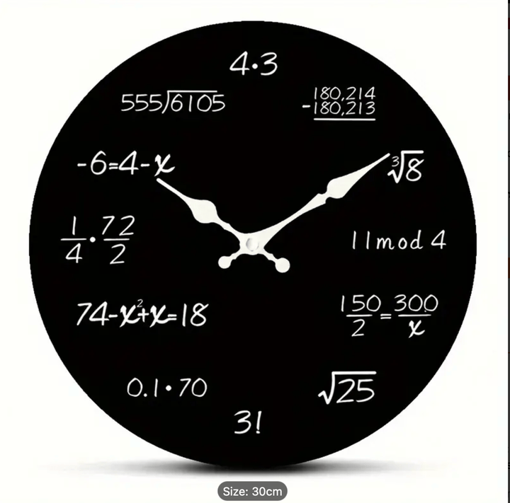 Teacher Maths Equations Wall Clock