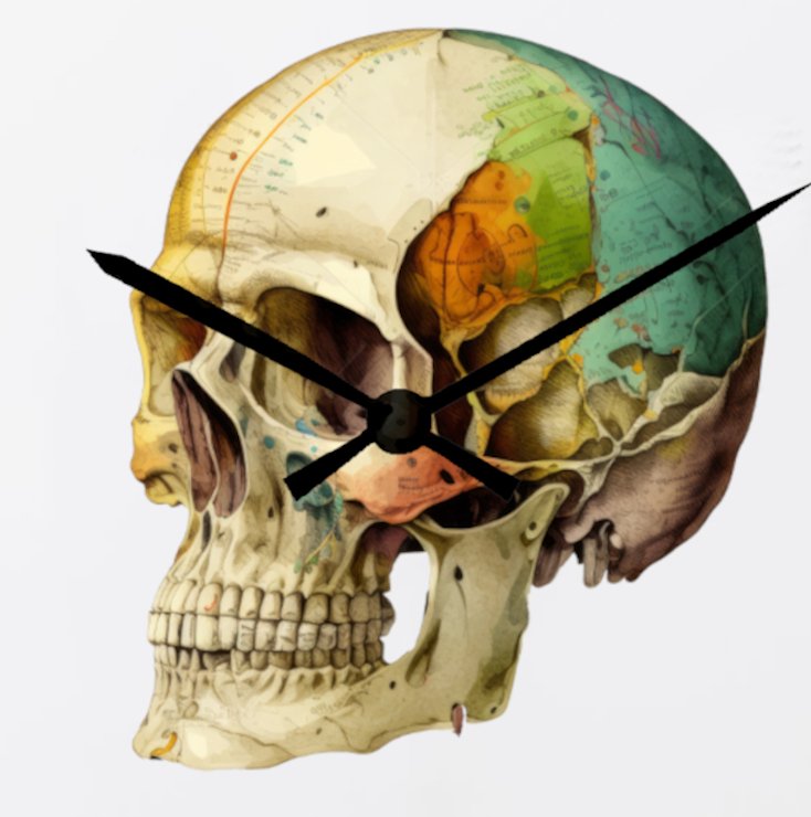 Skull Design Wall Clock