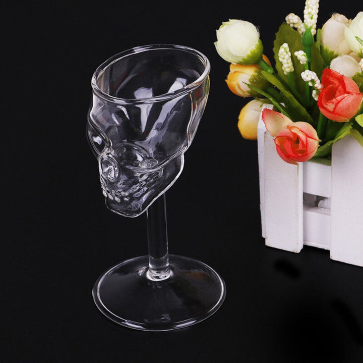 Skull Shaped Liqueur Wine Glasses x 4