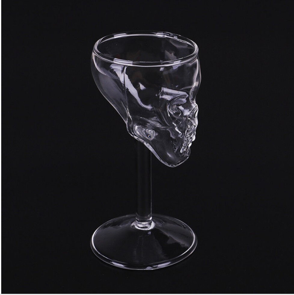 Skull Shaped Liqueur Wine Glasses x 4