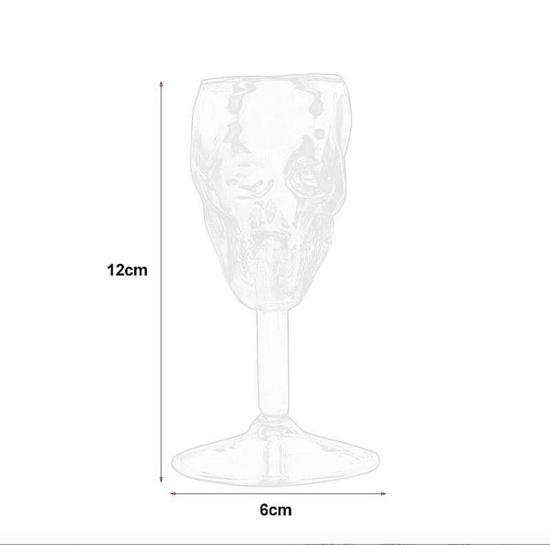 Skull Shaped Liqueur Wine Glasses x 4