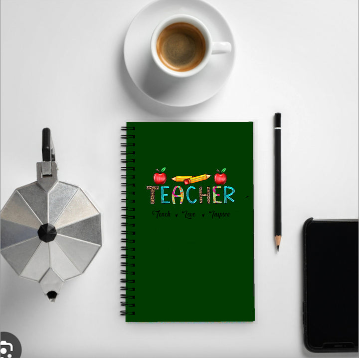 Teach Love Inspire Notebook - A beautifully designed notebook featuring inspirational quotes for educators, perfect for jotting down lesson plans, ideas, or reflections in a stylish and motivating format.