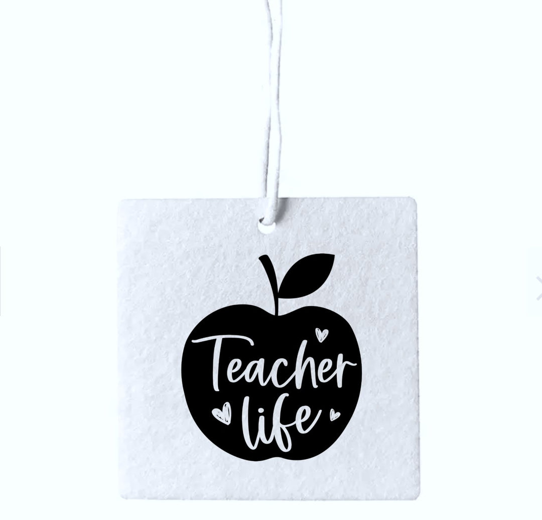 Teacher Life Air Freshener - Pack of 3 - A set of three delightful air fresheners designed with a 'Teacher Life' theme, perfect for adding a refreshing scent to any classroom or home environment.