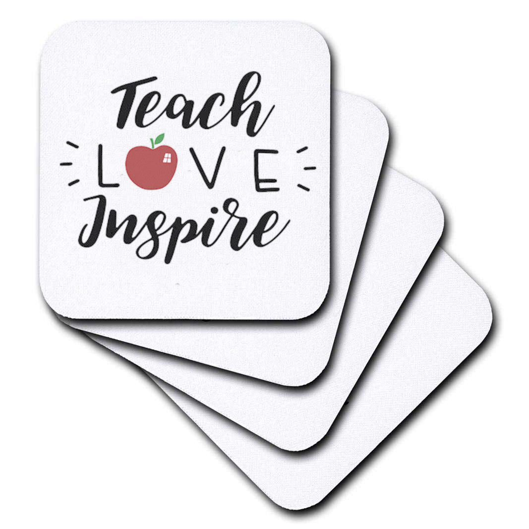 Teach Love Inspire Coasters - Set 4