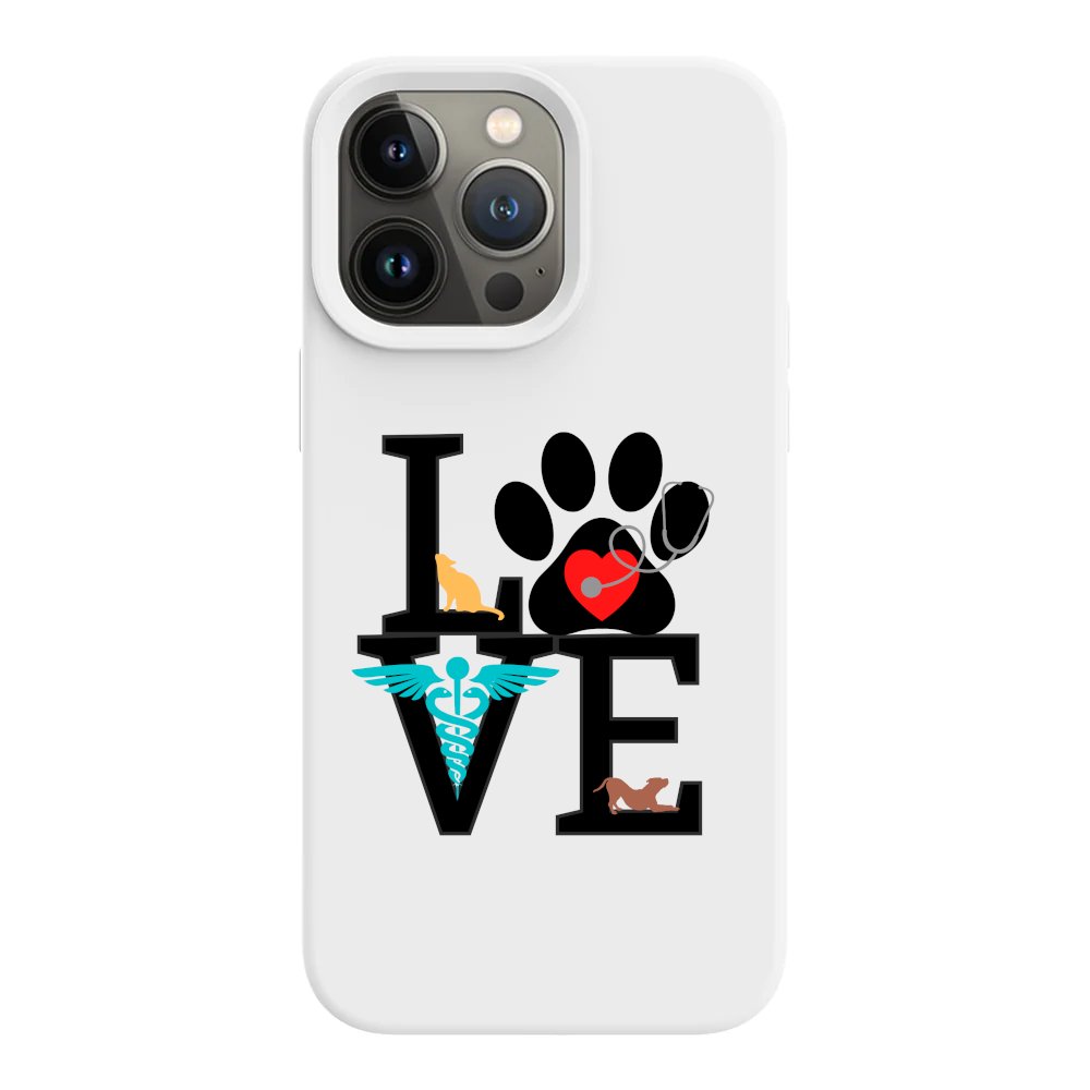 Vet Love Phone Case, a stylish and protective accessory featuring a design that celebrates the bond between veterinarians and their furry patients. Perfect for animal lovers and veterinary professionals!