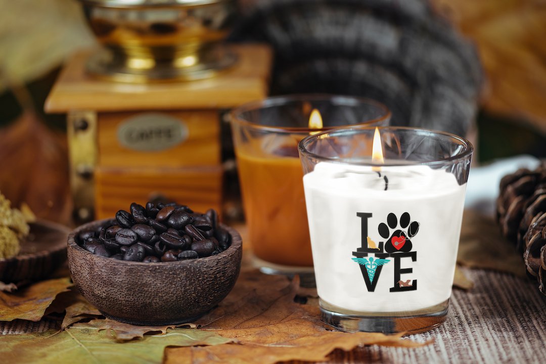 Animal Love Design Scented Candle