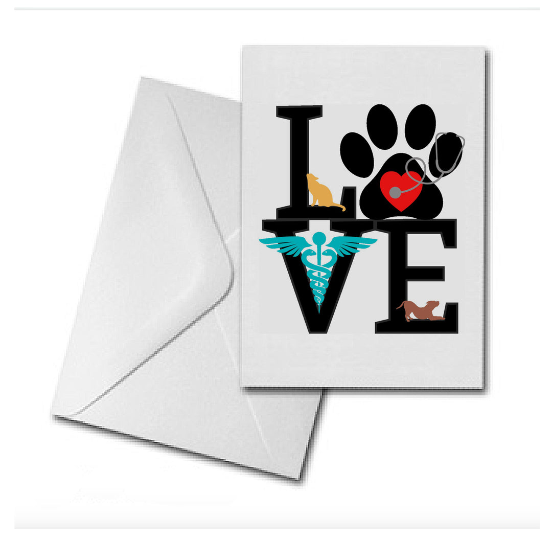 Personalised Veterinary Greeting & Occasion Card featuring customizable designs for veterinarians and animal lovers.