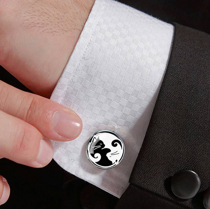 Ying Yang Cat Cufflinks