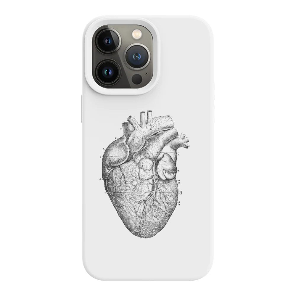 Anatomical heart phone case featuring a detailed heart design, perfect for adding a unique and stylish touch to your mobile device.