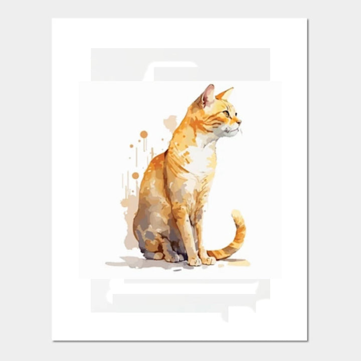 Cats Cotton Canvas Watercolour Print