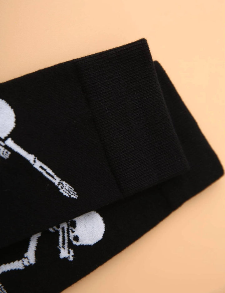 Dancing Skeleton Cotton Socks