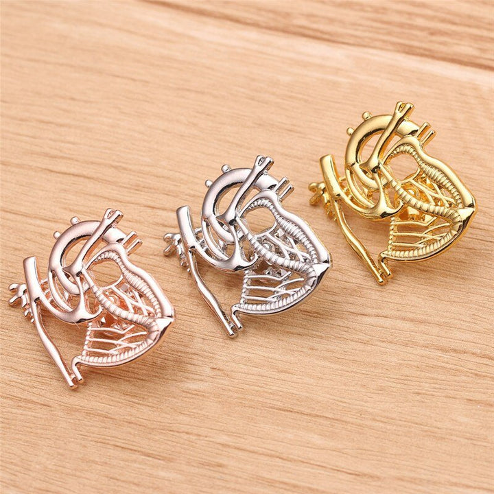 Heart Circulation Lapel Pin Brooch