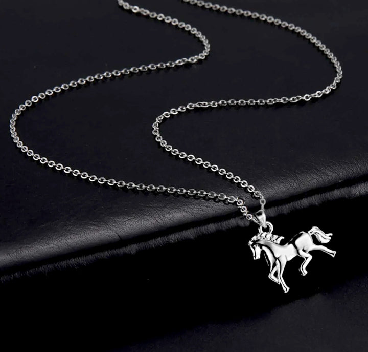 925 Sterling Silver Palomino Horse Pendant