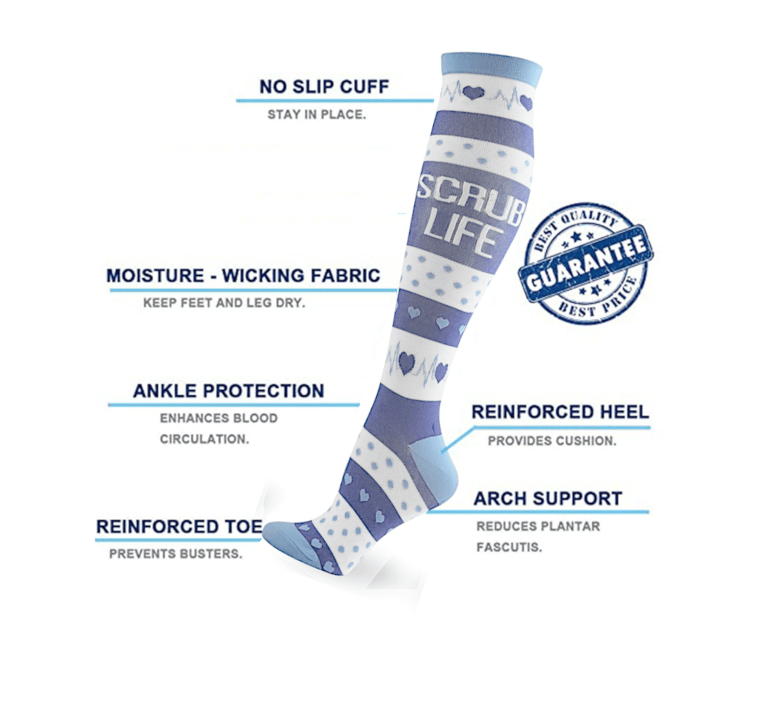 Scrub Life Lightweight Compression Socks