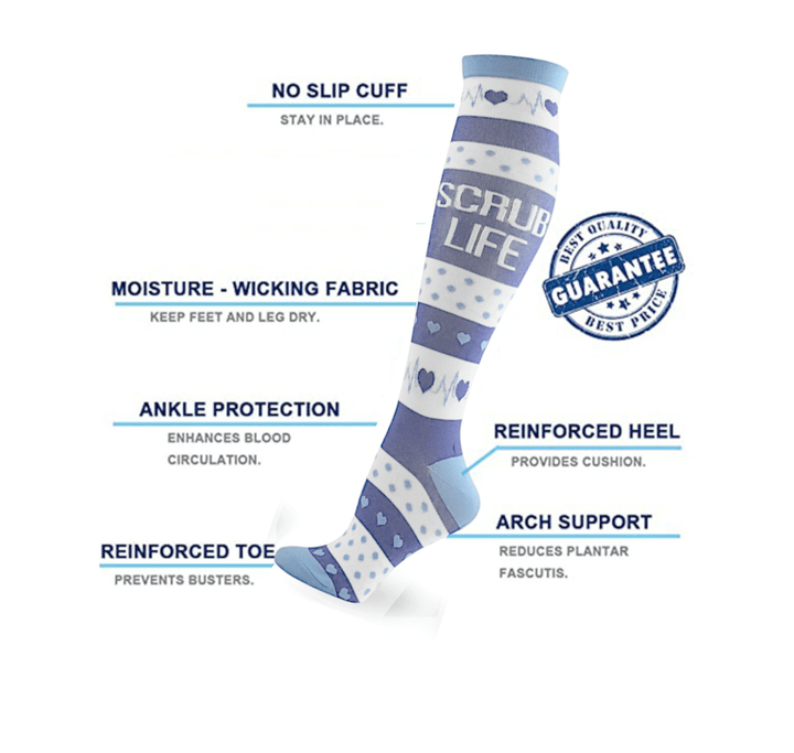 Scrub Life Lightweight Compression Socks
