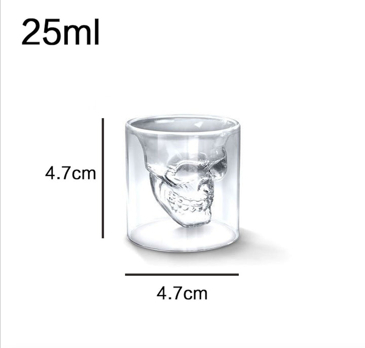 Skull Shaped Shot Glasses x 4