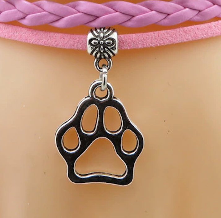 Veterinarian Infinity Wrap Paw Bracelet Pink