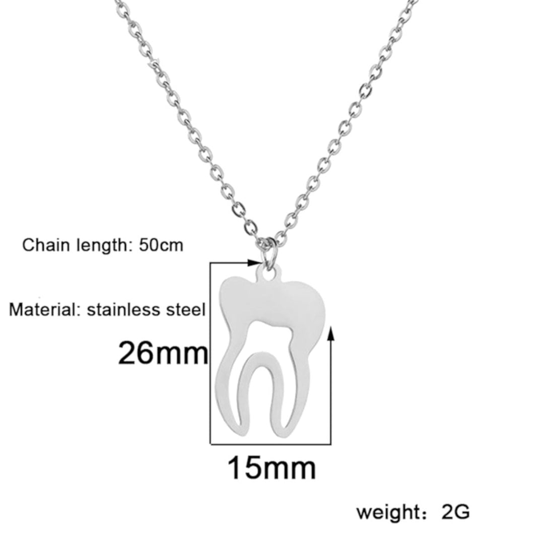 Silhouette Tooth Dentistry Necklace