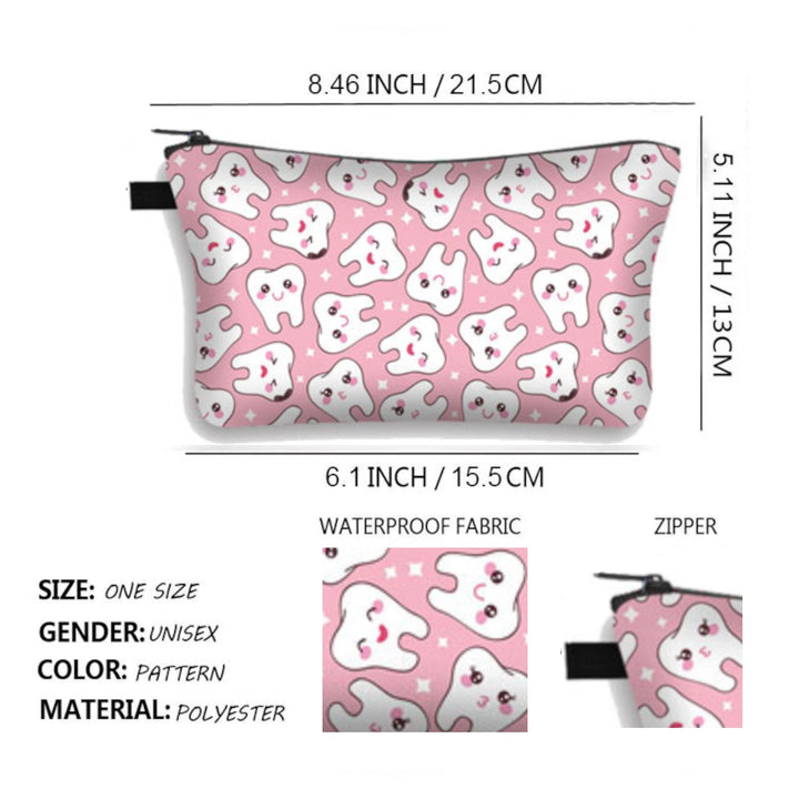 Smiley Tooth Design Make-up bag