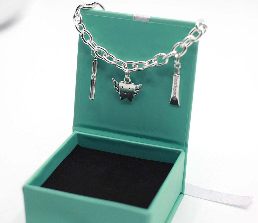 Dentistry Charm Bracelet 925 Silver Plated