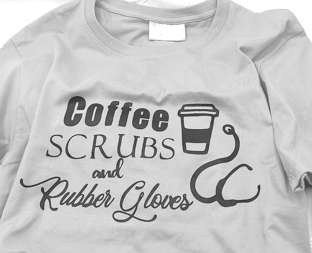 100% Cotton T-shirt Coffee Scrubs