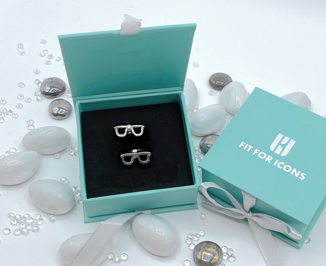 Spectacle Glasses Cufflinks & Tie Pin