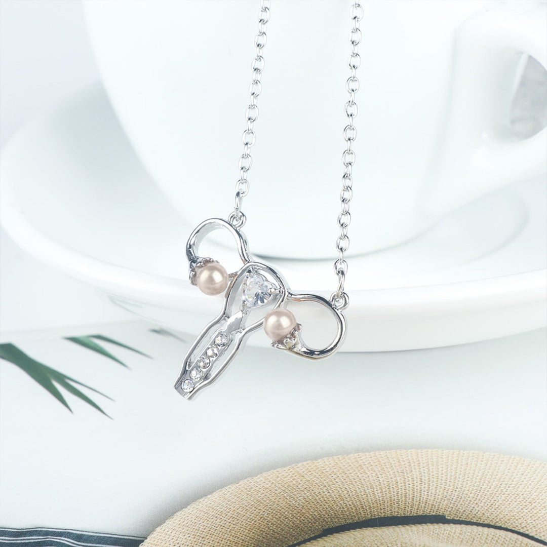 Uterus Necklace - Silver