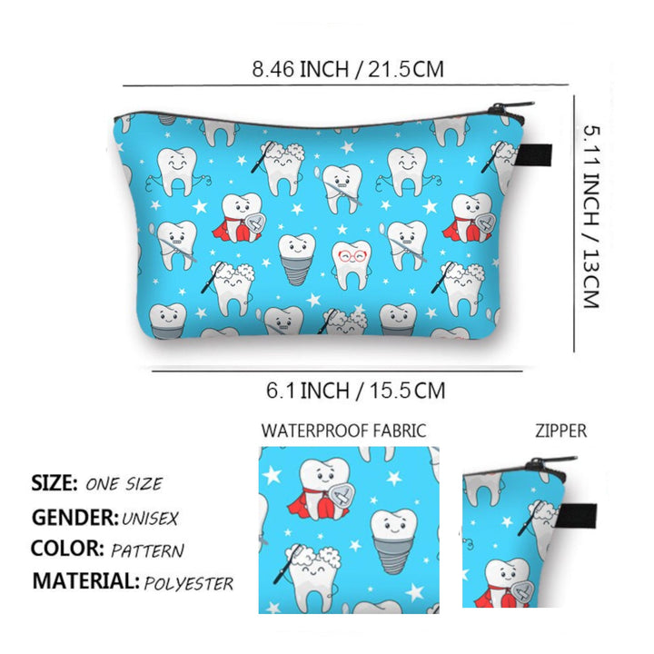 Dentistry ‘Superhero’ Tooth Design Make-up bag