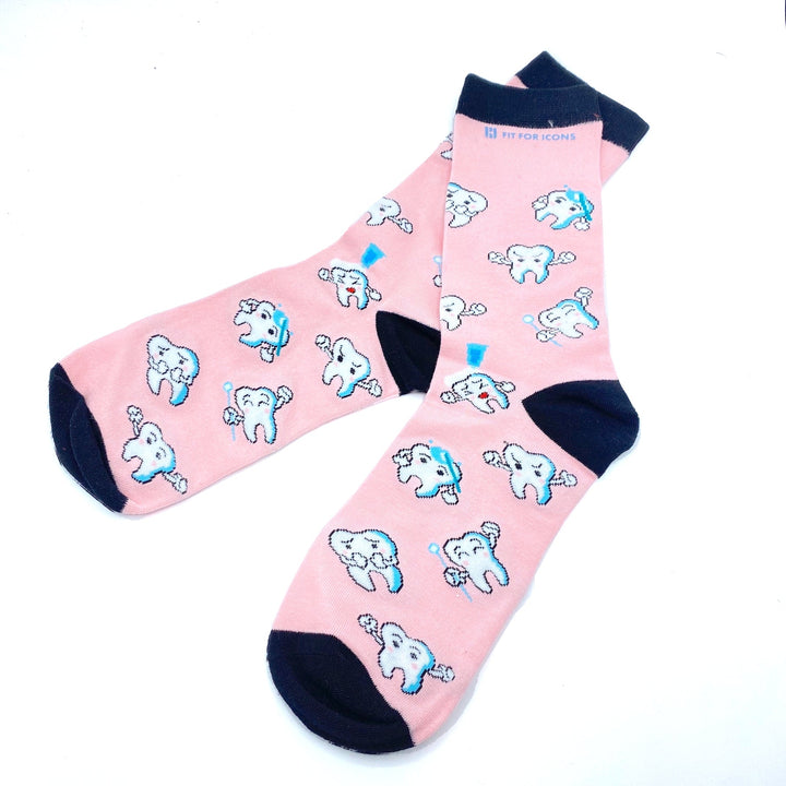 Dentistry Tooth Ankle Socks - Fun and colorful ankle socks featuring a playful tooth design, perfect for dental professionals and enthusiasts who want to add a whimsical touch to their wardrobe.