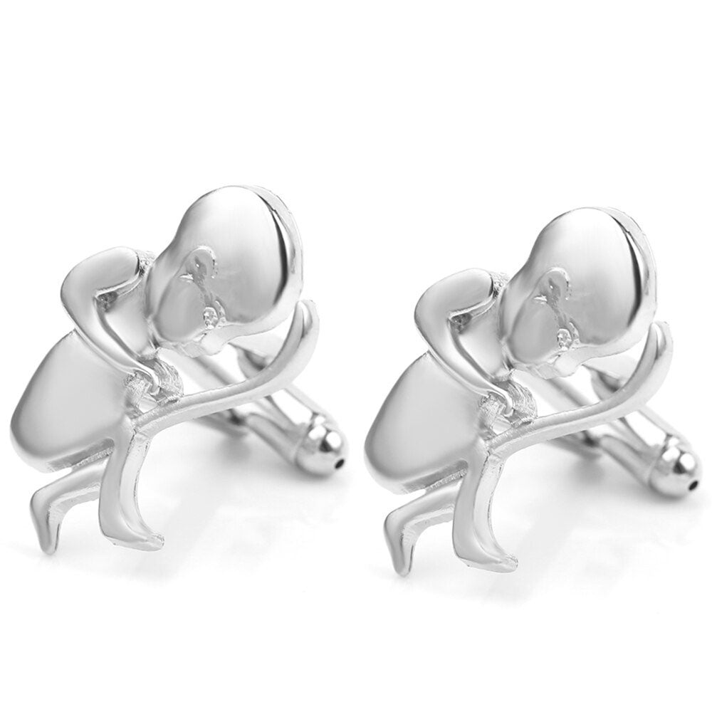 Baby in Uterus Pregnancy Cufflinks - Silver