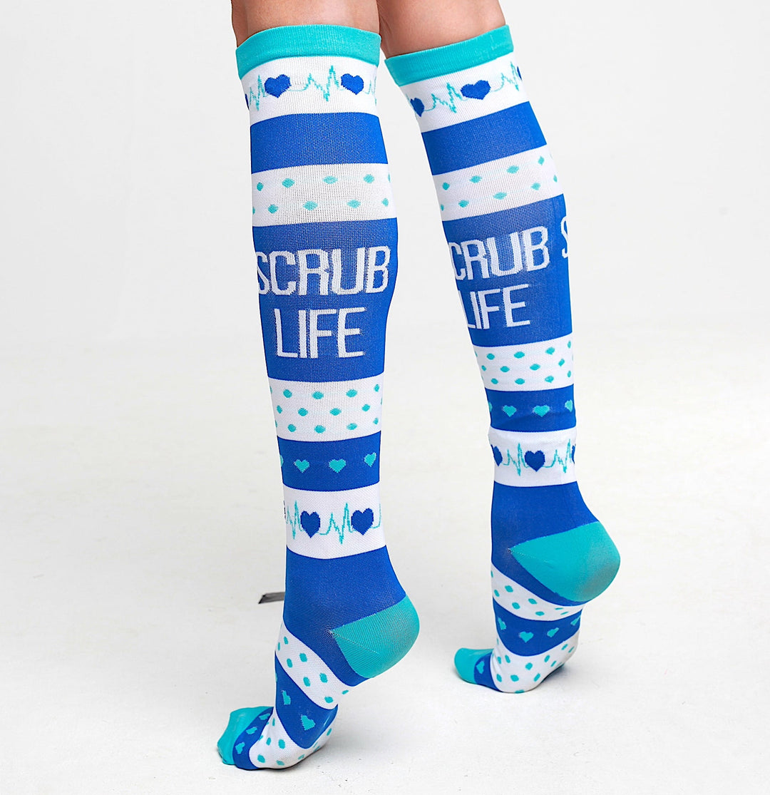 Scrub Life lightweight everyday compression socks designed for comfort and support, ideal for healthcare professionals on their feet all day.