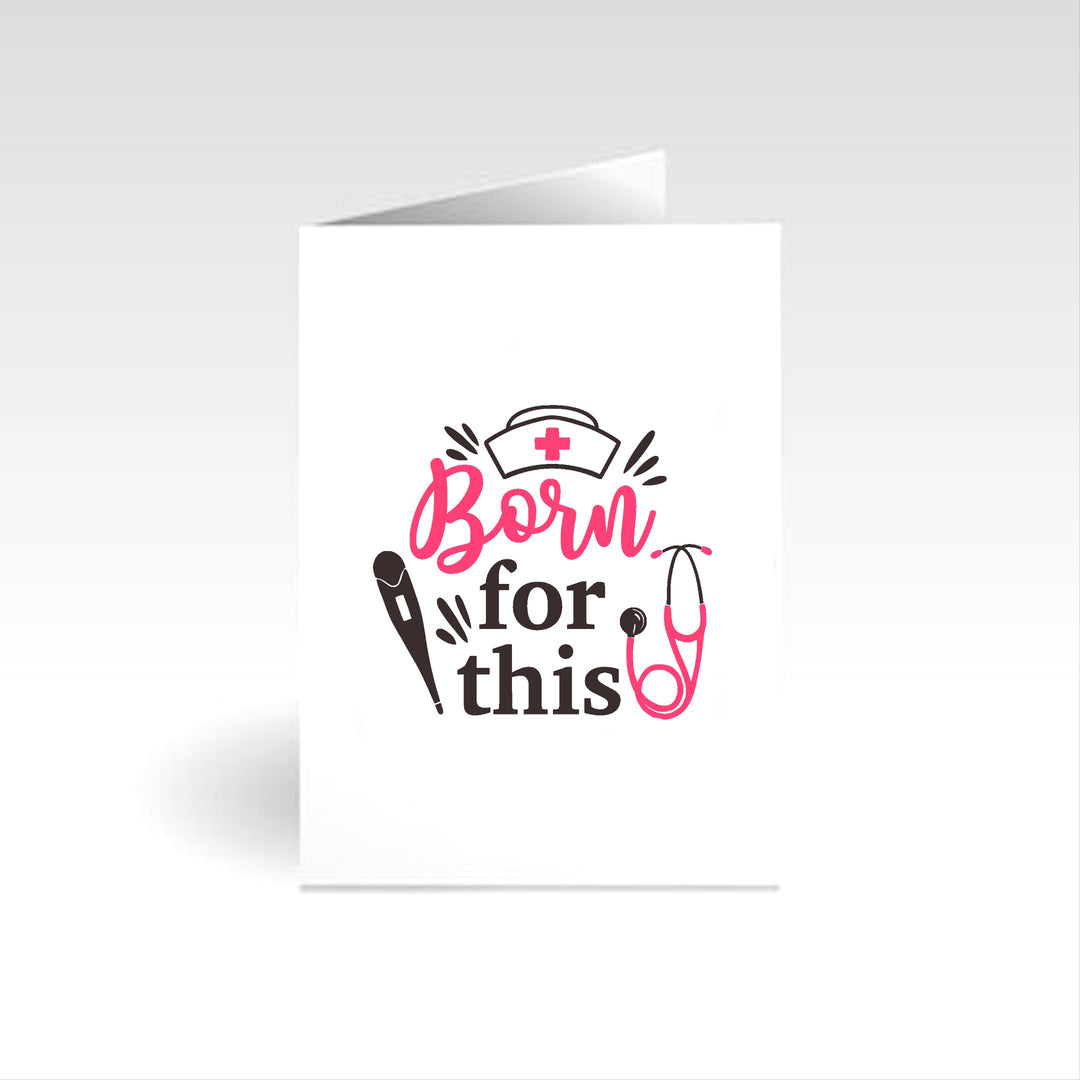 Born for This occasion card featuring a stylish design, perfect for celebrating achievements and special moments in the lives of professionals and individuals