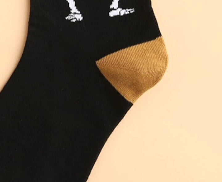 Dancing Skeleton Cotton Socks