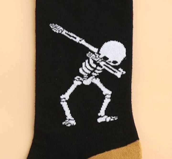 Dancing Skeleton Cotton Socks